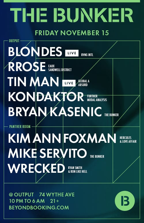 Blondes @ the Bunker tonight