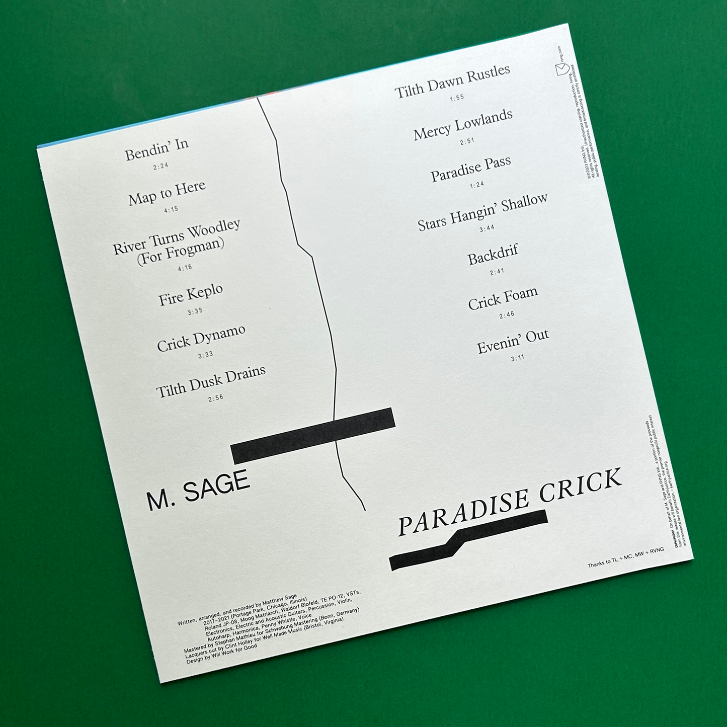 M. Sage - Paradise Crick