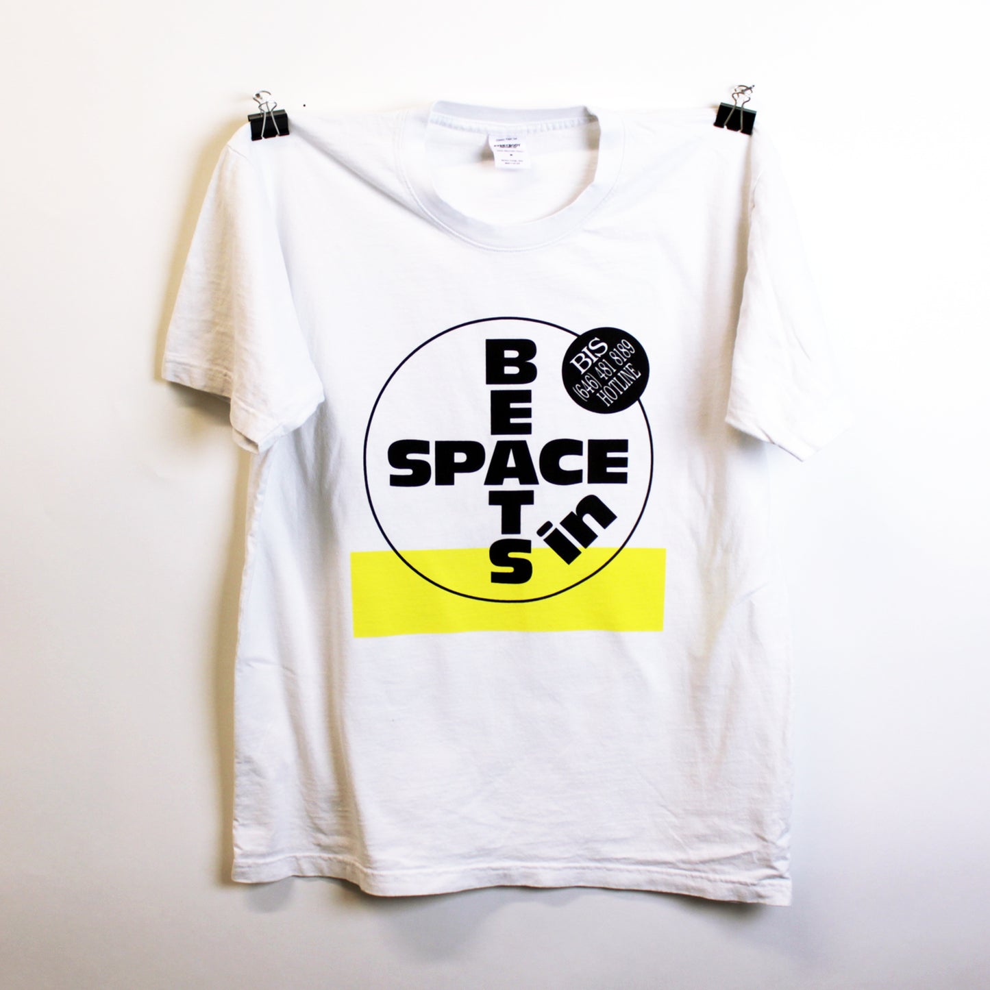 Beats In Space Hotline Tee (White and Yellow)