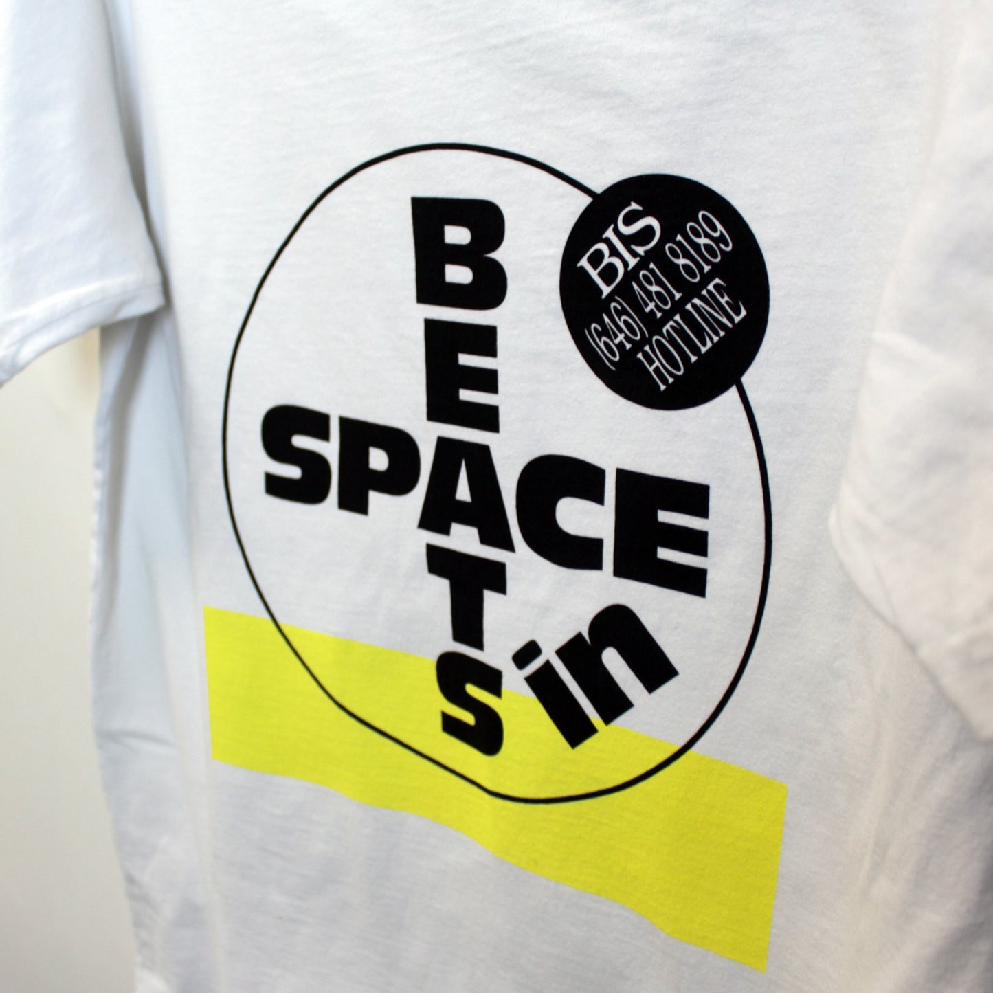 Beats In Space Hotline Tee (White and Yellow)